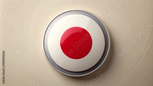 Japan Flag Button Design with Red Circle Symbol for Digital Use and Branding Free Download Japan Flag Button Design with Red Circle Symbol for Digital Use and Branding - GFXLoad