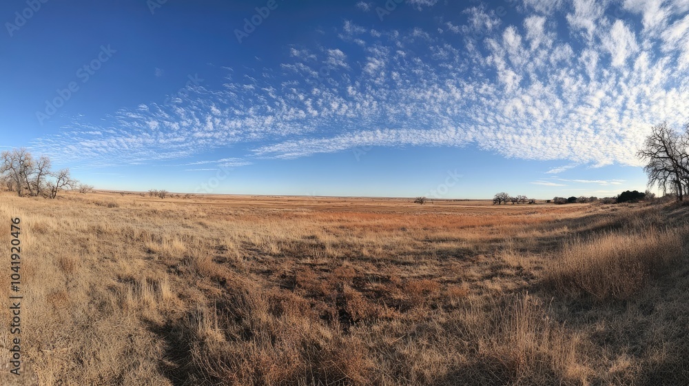 Expansive panoramic shot of scattered fair-weather clouds across a clear sky, evoking a sense of freedom and open space on a sunny day. --chaos Expansive panoramic shot of scattered fair-weather clouds across a clear sky, evoking a sense of freedom and open space on a sunny day. --chaos