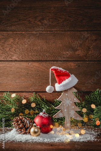 Obraz na płótnie Merry Christmas and Happy New Year. Background for the text w salonie