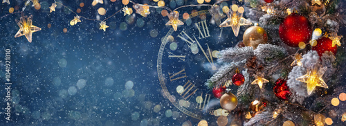 Merry Christmas and Happy New Year. Background for the text