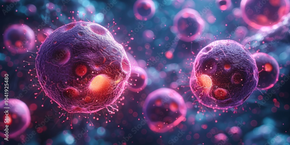 Microscopic World: Abstract Illustration of Cells Microscopic World: Abstract Illustration of Cells