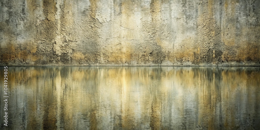 Obraz premium Reflected abstract background with rough cement wall motif