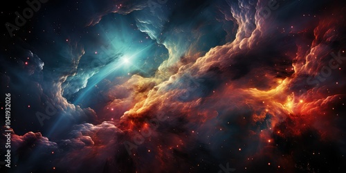 Wallpaper Mural Cosmic clouds in space Torontodigital.ca