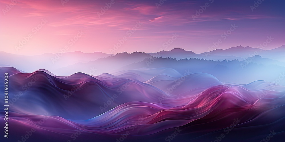 Purple & blue abstract mountains Purple & blue abstract mountains