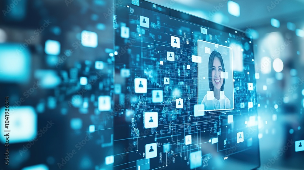 Fototapeta premium Digital Connections in Remote Work