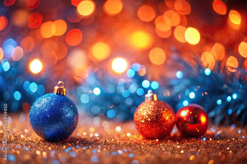 Defocused Christmas lights and dust Defocused Christmas lights and dust
