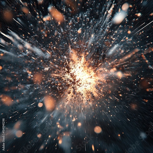 Wallpaper Mural A stunning explosion of light and particles, creating a dynamic visual effect that captivates the viewer. Torontodigital.ca