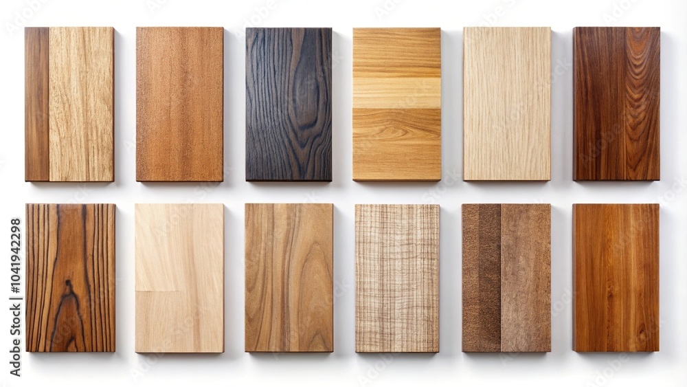 Hardwood flooring samples isolated on white Hardwood flooring samples isolated on white