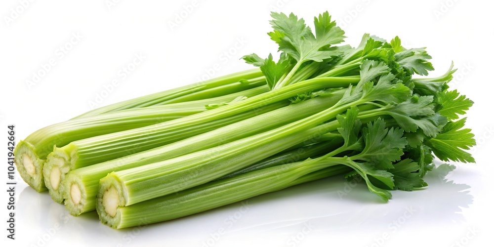 Fresh celery isolated on white background Fresh celery isolated on white background