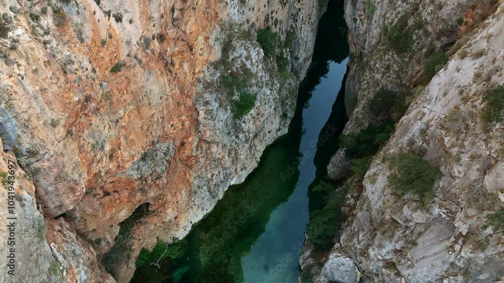 Aerial Perspective Canyon Gorge. The Majestic Scale of Natural Rocks and Terrain Aerial Perspective Canyon Gorge. The Majestic Scale of Natural Rocks and Terrain