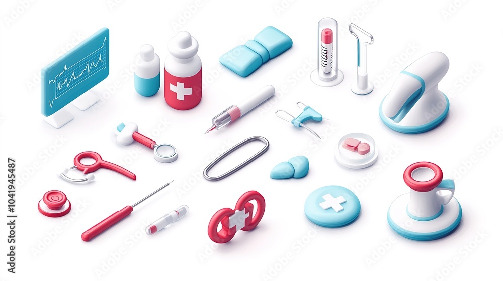 3d medical icon png element set 3d medical icon png element set