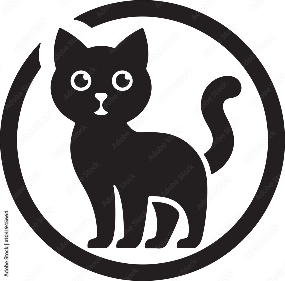 cat icon silhouette vector design with white background cat icon silhouette vector design with white background