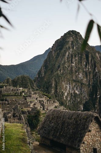 Stunning Sunrise View of Machu Picchu Ruins: Panoramic Landscape