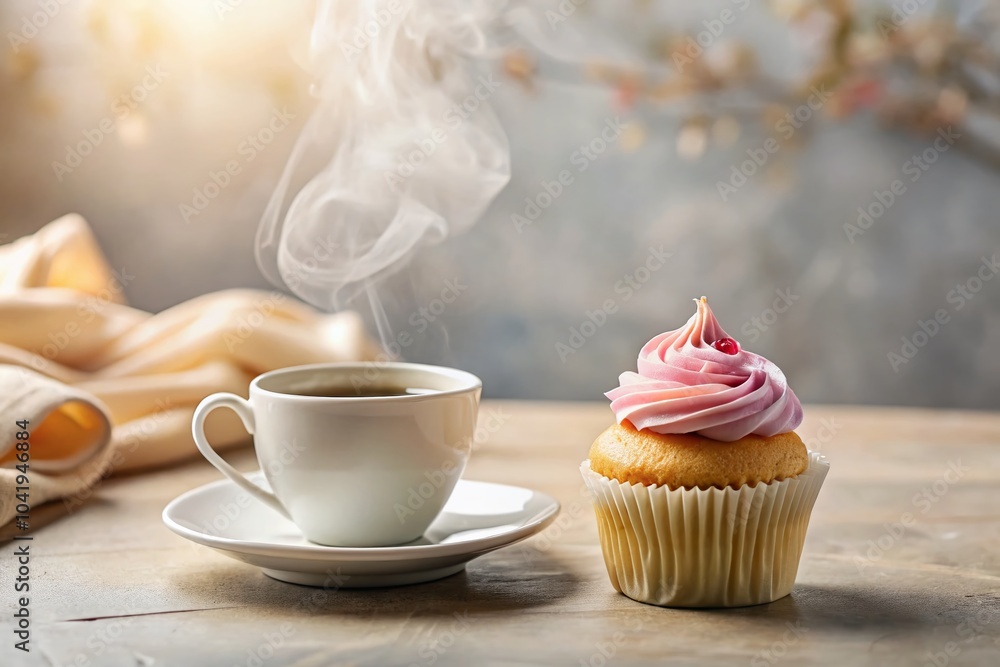 Minimalist Coffee and Cupcake Indulgence - Relaxing Moments in Simple Elegance Minimalist Coffee and Cupcake Indulgence - Relaxing Moments in Simple Elegance