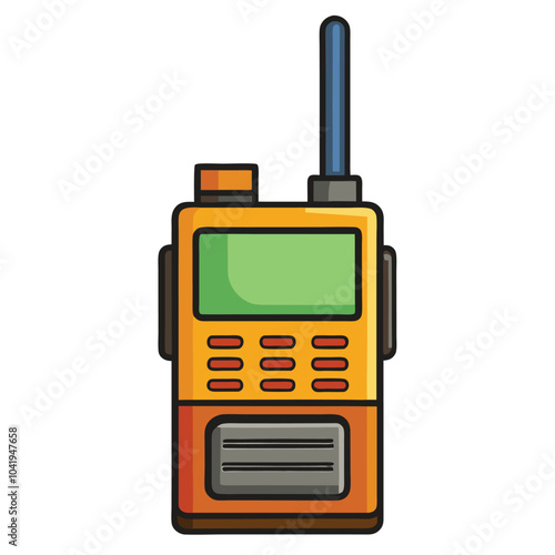 Walkie Talkie vector Illustration Isolated white background.