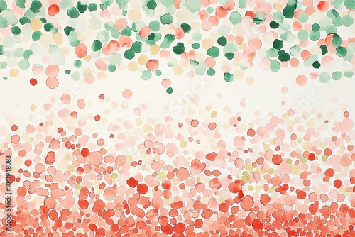 Colorful abstract watercolor dots on white background, vibrant artistic design. photo