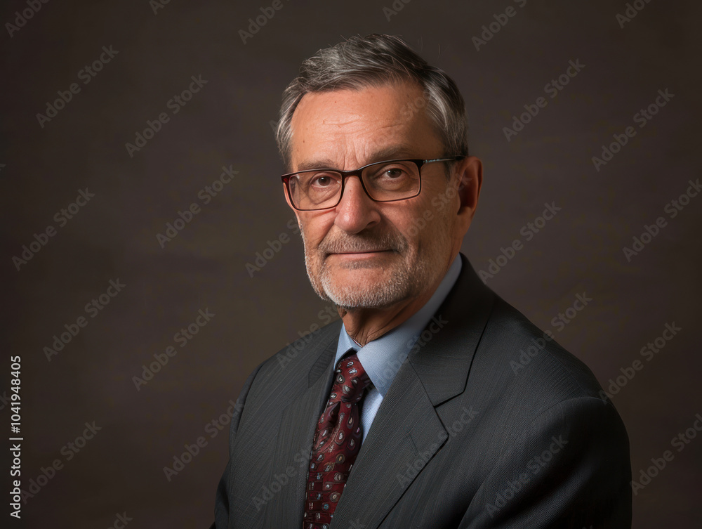 A professional corporate portrait with a neutral background, emphasizing a strong, trustworthy demeanor, ideal for executive profiles A professional corporate portrait with a neutral background, emphasizing a strong, trustworthy demeanor, ideal for executive profiles