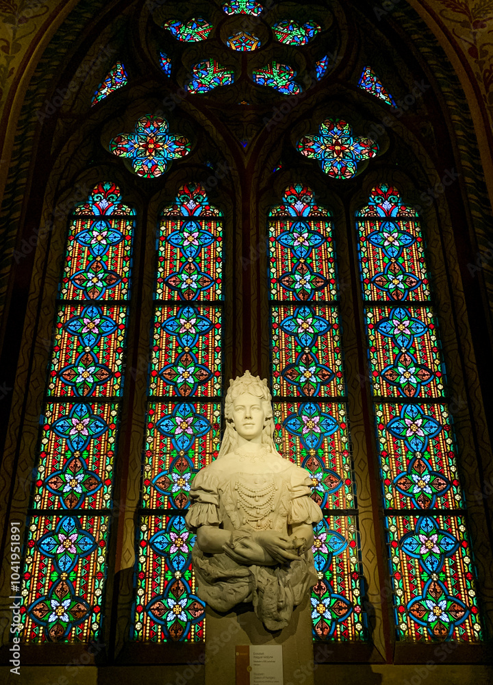 Obraz premium The Church of Our Lady of Buda Castle (Matthias Church) - Elizabeth Queen of Hungary - Side Chapel in Budapest, Hungary.