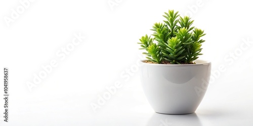 Wallpaper Mural Miniature bay plant in white ceramic pot on white background Torontodigital.ca