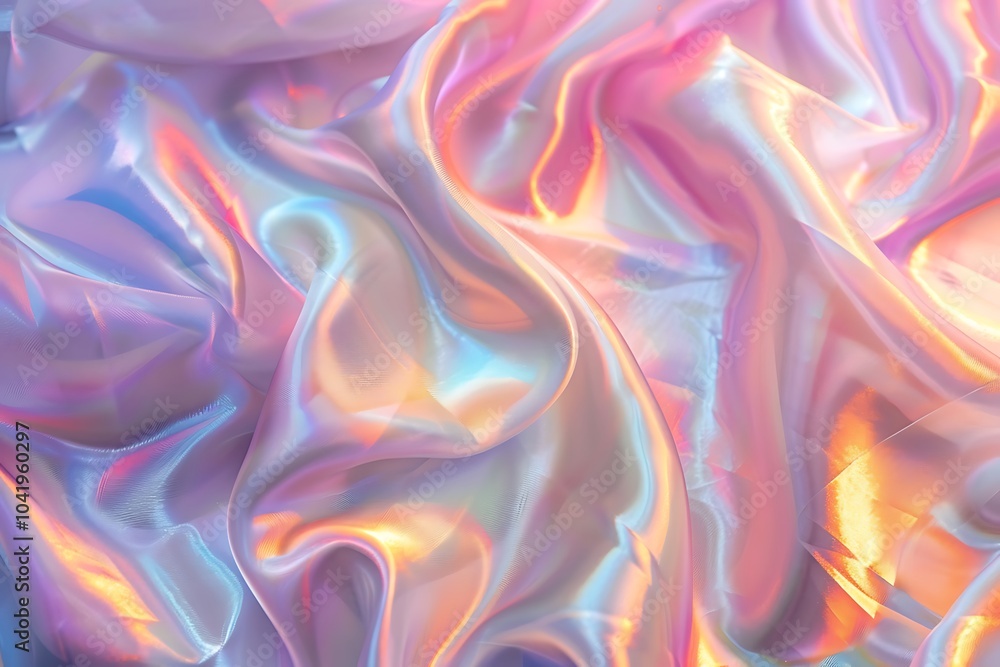 Obraz premium Abstract iridescent gradient background with smooth lines