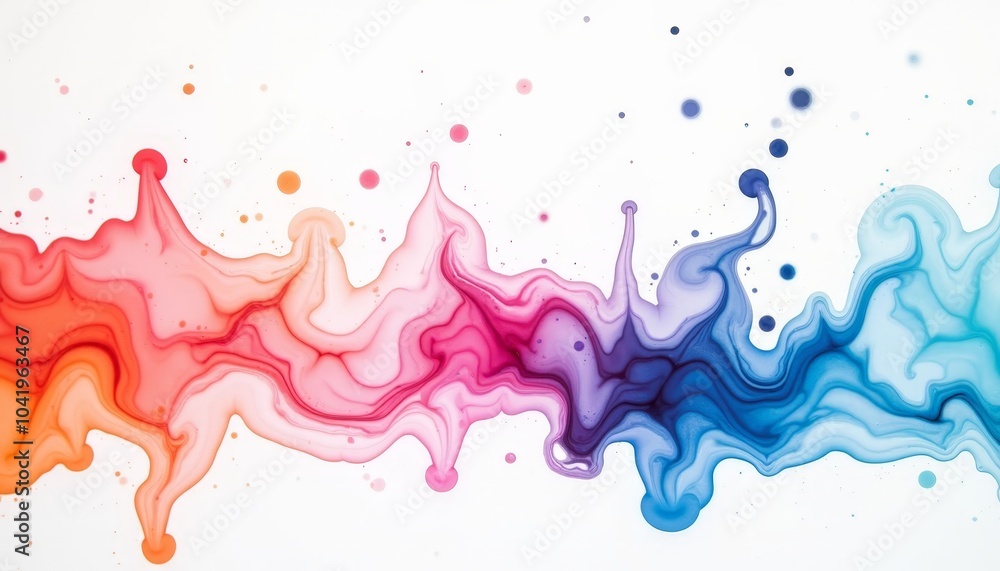 Obraz premium A stunning array of colors blends and flows seamlessly, creating dynamic waves that evoke a sense of movement and energy while captivating the viewer’s imagination