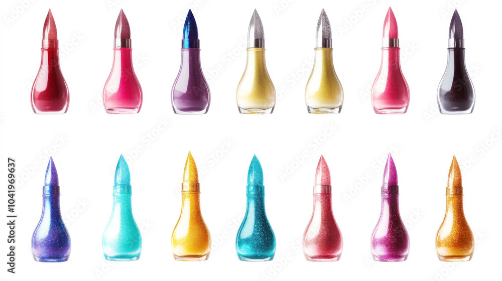 Sparkling Nail Polish Bottles: A Colorful Collection Sparkling Nail Polish Bottles: A Colorful Collection