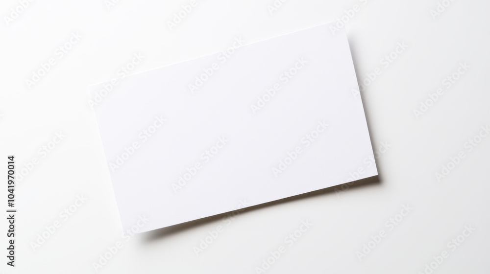 Blank White Card Mockup - Minimal Design Template Blank White Card Mockup - Minimal Design Template