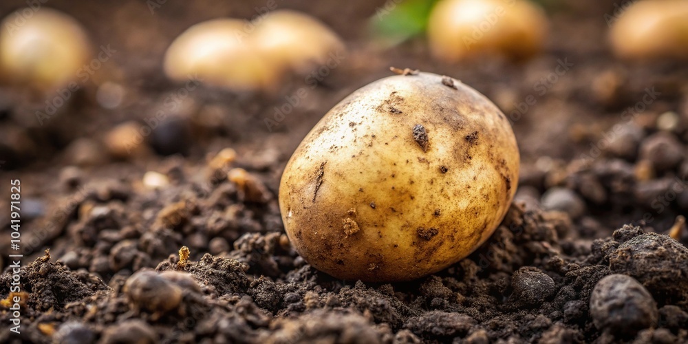 Macro shot of seed potato for spring planting Macro shot of seed potato for spring planting