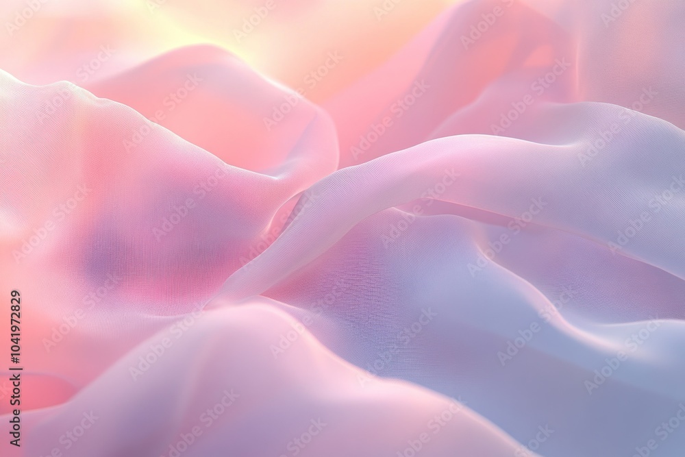 Soft Pink Waves in Soothing Composition Soft Pink Waves in Soothing Composition