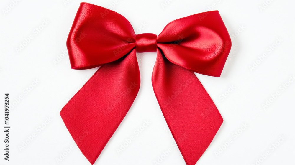 Elegant Red Satin Ribbon Bow for Gift Wrapping Elegant Red Satin Ribbon Bow for Gift Wrapping
