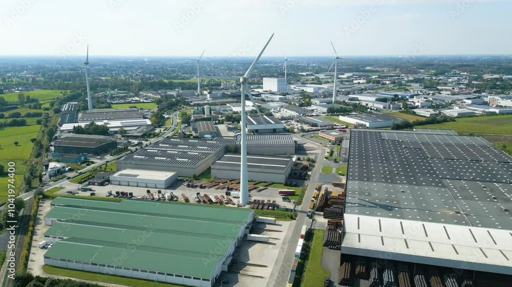 industrial estate essence industry windmills warehouses cohesive logistics operations side shot view facility perspective scene depth video landscape architecture design supply chain industrial estate essence industry windmills warehouses cohesive logistics operations side shot view facility perspective scene depth video landscape architecture design supply chain
