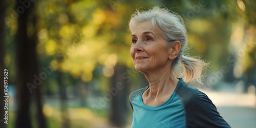 Vintage Inspired Active Lifestyle - Elderly Woman Running