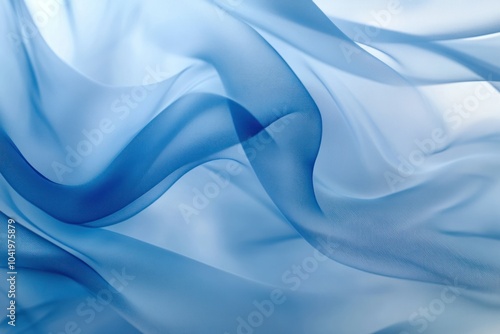 Wallpaper Mural Soft Blue Fabric Flowing in the Air Torontodigital.ca