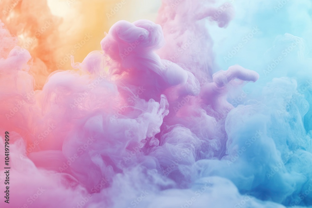 Fototapeta premium Dreamy Pastel Splash Creating a Vibrant Atmosphere