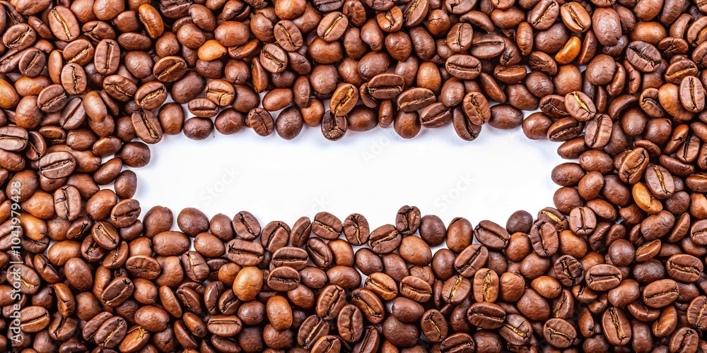 Roasted coffee beans background, symmetrical Roasted coffee beans background, symmetrical