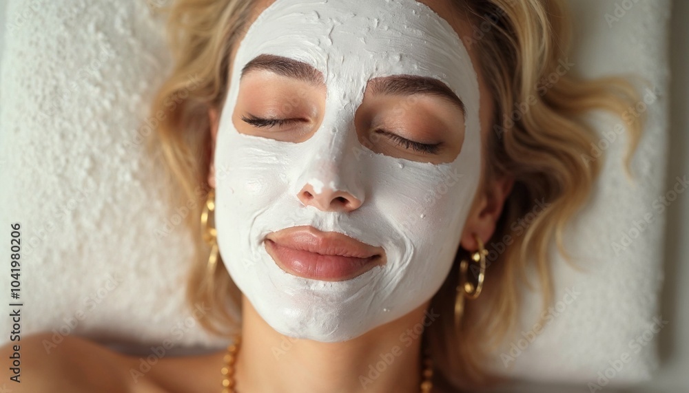 woman with facial mask woman with facial mask