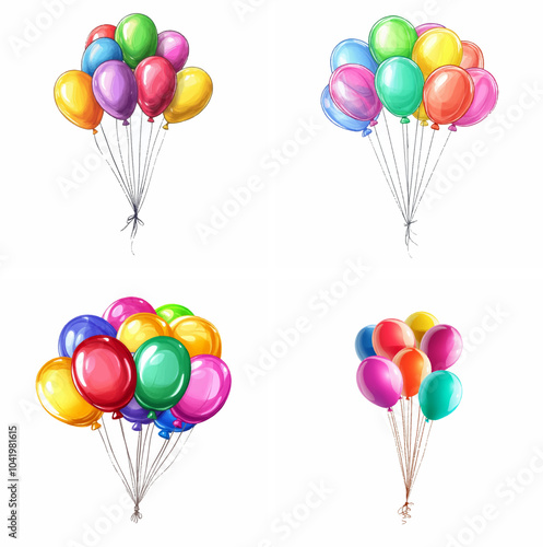 Balloons isolated on white green balloons balloons sky balloons blue balloons confetti hot air