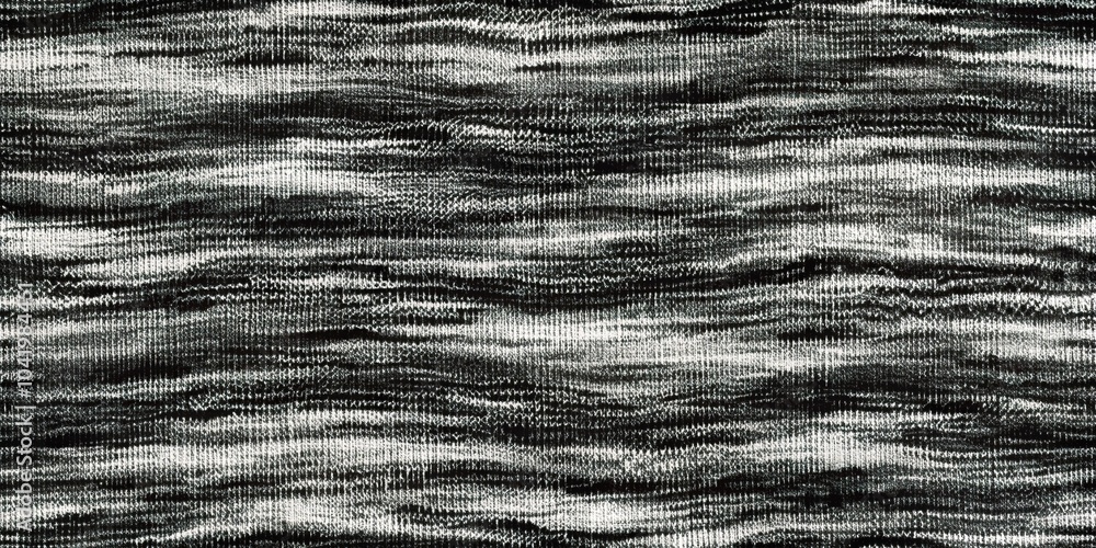 Reflected space dye fabric effect in black and white color suitable for any media Reflected space dye fabric effect in black and white color suitable for any media