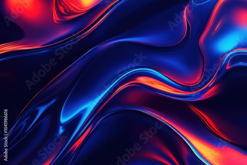 Vibrant Abstract Art with Dynamic Light Effects