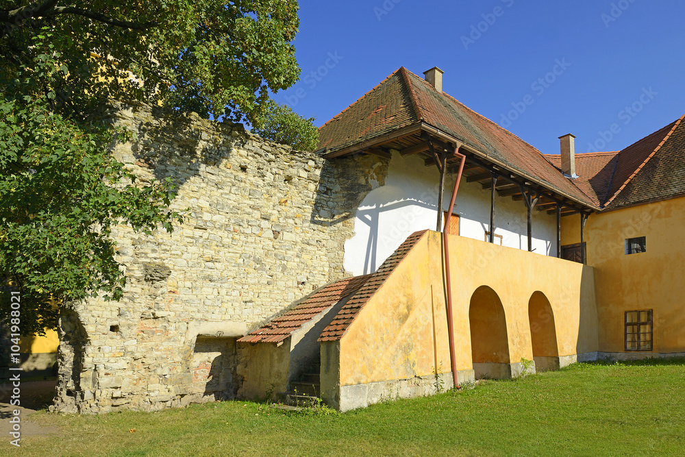The unfinished Church of the Virgin Mary is an unfinished high-Gothic building with a completed Baroque bell tower from a later period in Panensky Tynec, Bohemia, Czech Republic.