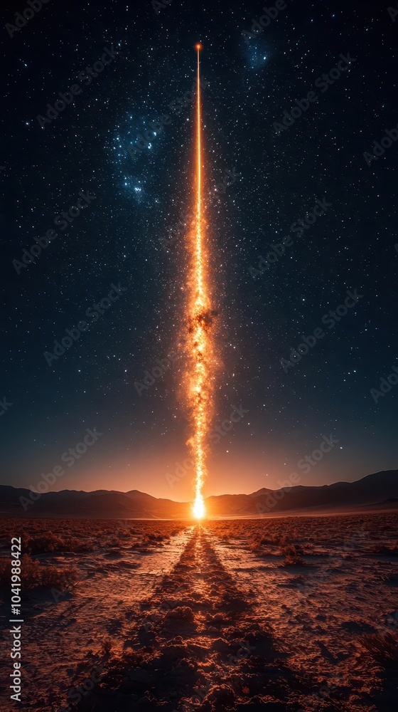 brilliant meteor streaks through the vastness of space leaving a glowing trail in its wake set against a starry night sky the scene captures the aweinspiring beauty of the cosmos brilliant meteor streaks through the vastness of space leaving a glowing trail in its wake set against a starry night sky the scene captures the aweinspiring beauty of the cosmos