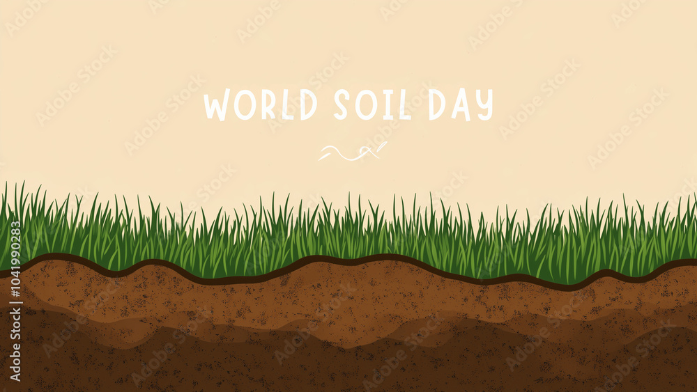 Obraz premium World Soil Day Poster with text