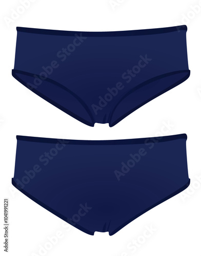 Men blue swim suit. vector illustration 