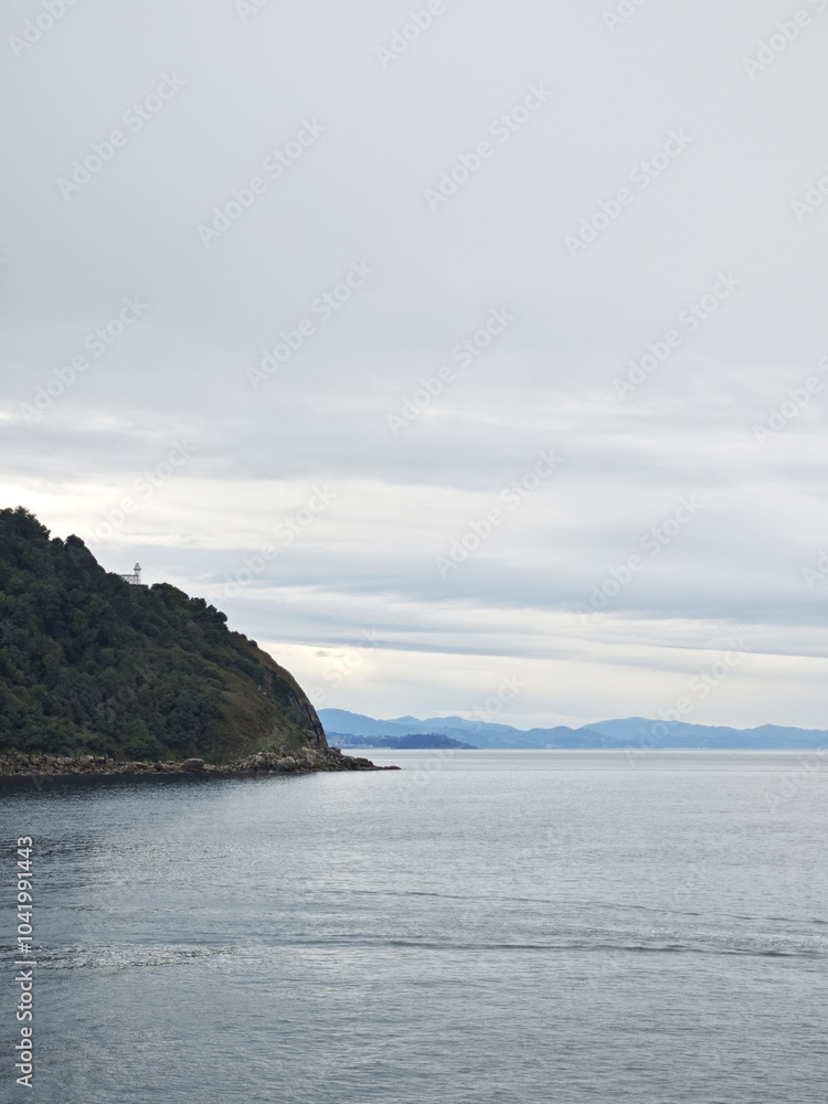 Fototapeta premium The view of seaside in San Sebastian Donostia, Spain