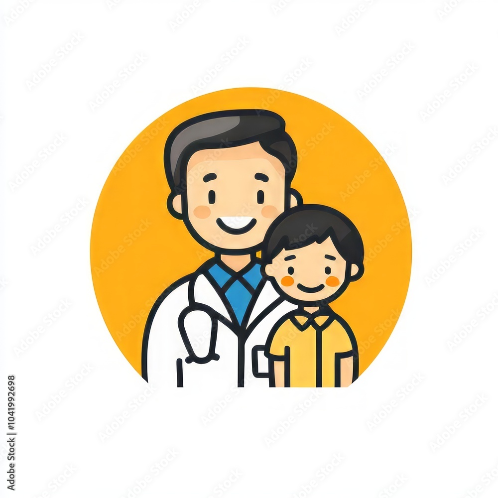 Pediatric services vector icon featuring a child Pediatric services vector icon featuring a child