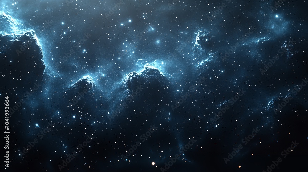 Fototapeta premium Deep Blue and Purple Space Filled With Stars