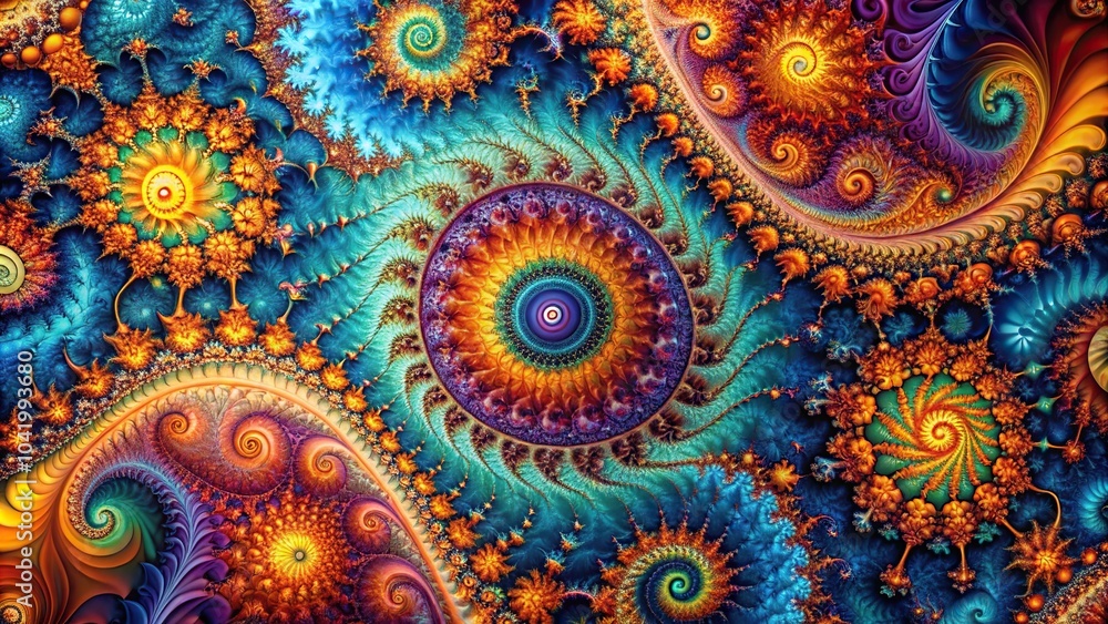 Colorful abstract fractal background design Colorful abstract fractal background design