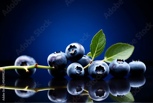 cut branch ripe blueberries immediate snacking baking use