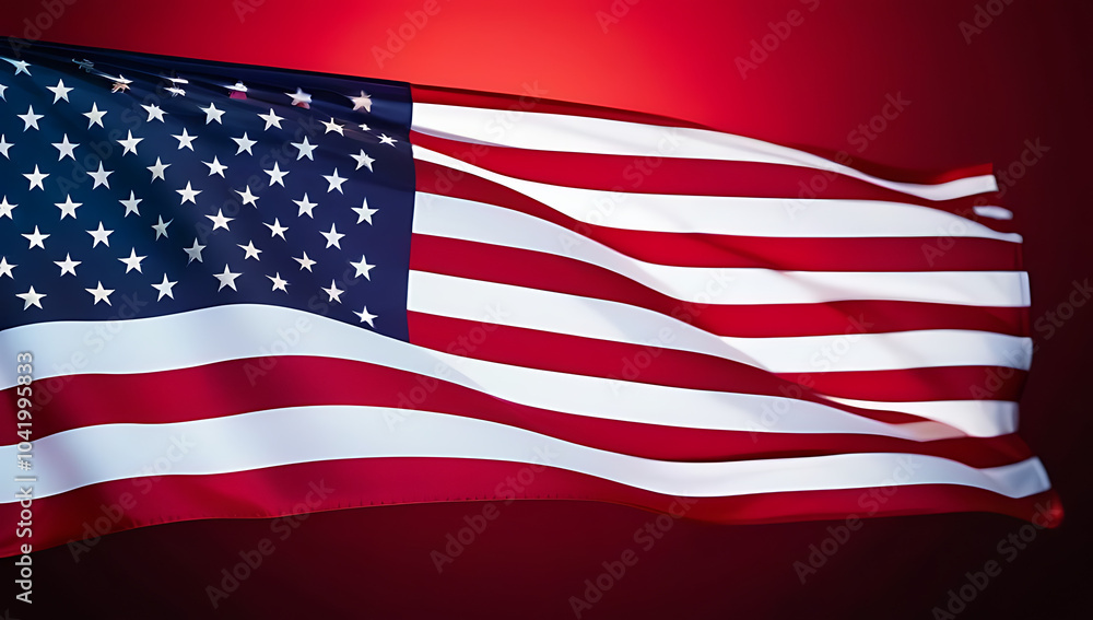 Fototapeta premium cut us flag colored background creates unique visual effect