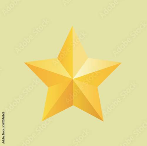 golden star on white background